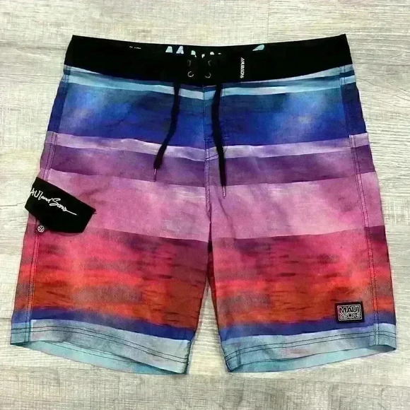 MAUI AND SONS 4-way Stretch Board Shorts Cargo Pocket Men's Size 37” X 10” EUC - Picture 1 of 16